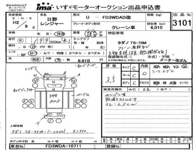 Hino RANGER  с аукциона в Японии