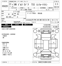 Volkswagen Golf лот № 5020 оценка 3.5  с аукциона в Японии 6