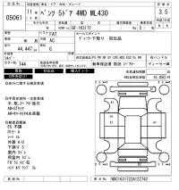 Mercedes-Benz ML CLASS лот № 5061 оценка 3.5  с аукциона в Японии 6