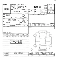Mitsubishi EK WAGON лот № 3063 оценка -  с аукциона в Японии 5