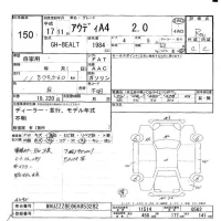 Audi A4 лот № 150 оценка R  с аукциона в Японии 5