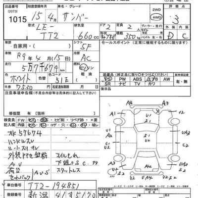 Subaru SAMBAR  с аукциона в Японии