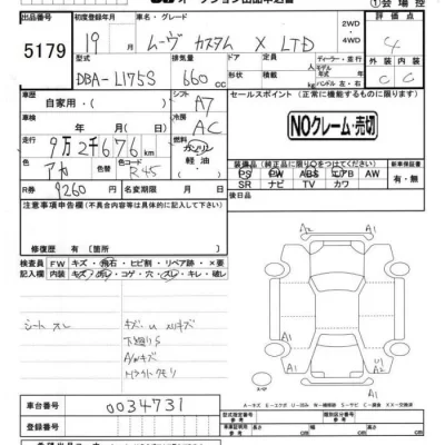 Daihatsu MOVE  с аукциона в Японии