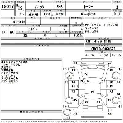 Toyota PASSO  с аукциона в Японии