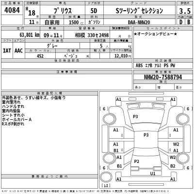 Toyota Prius  с аукциона в Японии