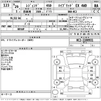 Honda LEGEND лот № 123 оценка RA  с аукциона в Японии 2