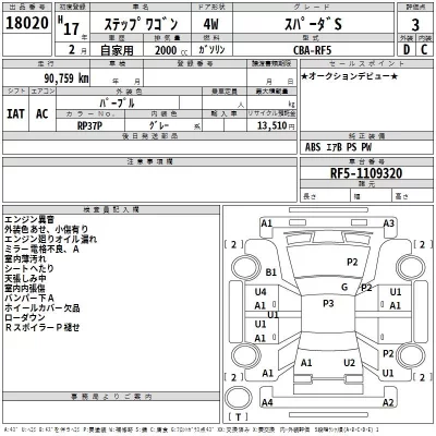 Honda STEP WAGON  с аукциона в Японии