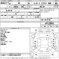 Subaru XV лот № 80027 оценка RA  с аукциона в Японии 2