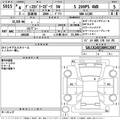 Rover DISCOVERY  с аукциона в Японии
