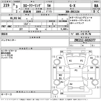 Toyota COROLLA TOURING лот № 219 оценка RA  с аукциона в Японии 2