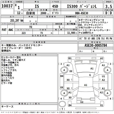 Lexus IS  с аукциона в Японии