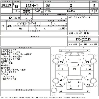 Nissan X-TRAIL  с аукциона в Японии