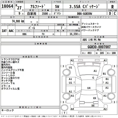 Toyota ALPHARD  с аукциона в Японии