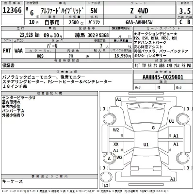 Toyota ALPHARD  с аукциона в Японии