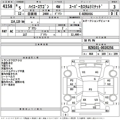Toyota HIACE  с аукциона в Японии