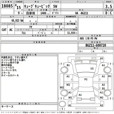 Nissan CUBECUBIC  с аукциона в Японии