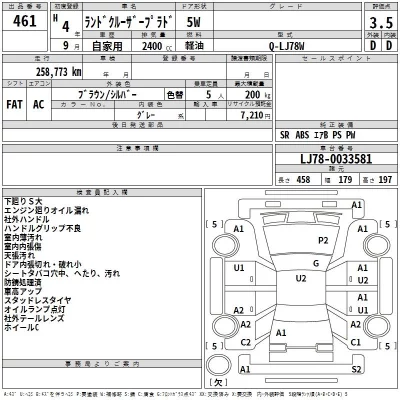 Toyota LAND CRUISER PRADO  с аукциона в Японии
