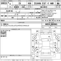 Lexus IS лот № 10015 оценка RA  с аукциона в Японии 2