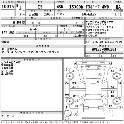 Lexus IS  с аукциона в Японии