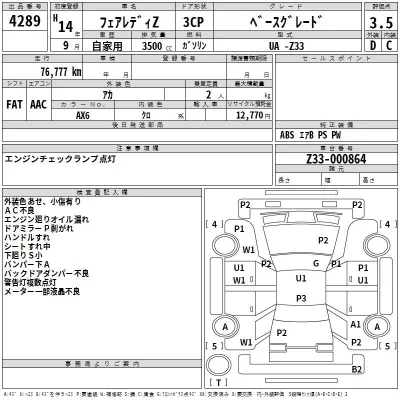 Nissan FAIRLADYZ  с аукциона в Японии