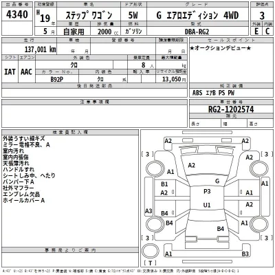 Honda STEP WAGON  с аукциона в Японии