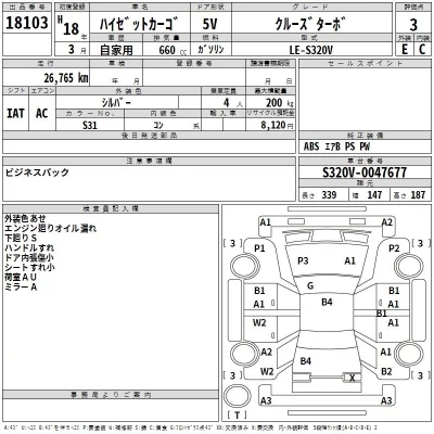 Daihatsu HIJET VAN  с аукциона в Японии