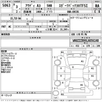 Audi A3 лот № 5063 оценка RA  с аукциона в Японии 2