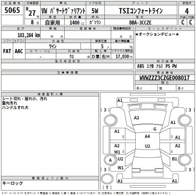 Volkswagen PASSAT VARIANT  с аукциона в Японии