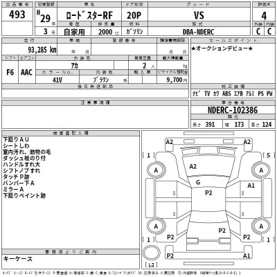 Mazda ROADSTER  с аукциона в Японии