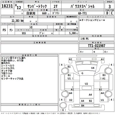 Subaru SAMBAR  с аукциона в Японии