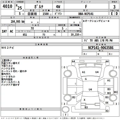 Toyota PORTE  с аукциона в Японии
