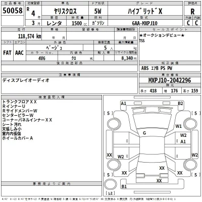 Toyota YARIS CROSS  с аукциона в Японии