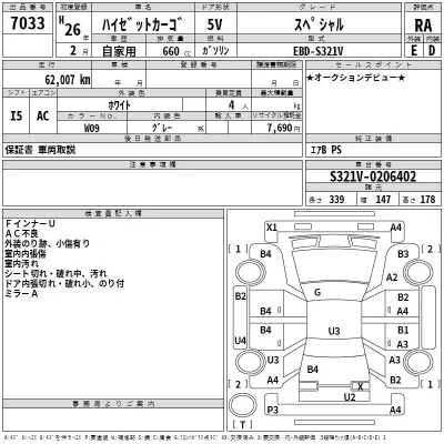 Daihatsu HIJET VAN  с аукциона в Японии