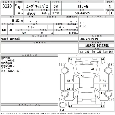 Daihatsu MOVE CANBUS  с аукциона в Японии
