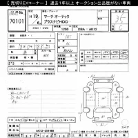 Nissan MARCH лот № 70101 оценка 3.5  с аукциона в Японии 10