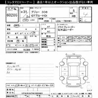 Peugeot 308 лот № 60286 оценка 4.5  с аукциона в Японии 11