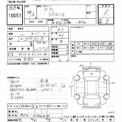 Mitsubishi EK SPACE  с аукциона в Японии