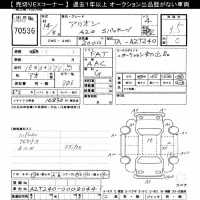 Toyota ALLION лот № 70536 оценка 3.5  с аукциона в Японии 10