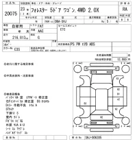 Subaru FORESTER лот № 20075 оценка RA  с аукциона в Японии 9