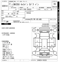 Nissan CARAVAN VAN лот № 50014 оценка RA  с аукциона в Японии 10