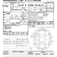 Toyota VITZ лот № 8102 оценка 3.5  с аукциона в Японии 10