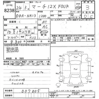 Nissan MARCH лот № 8238 оценка 3  с аукциона в Японии 10