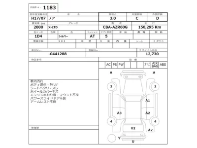 Toyota NOAH  с аукциона в Японии