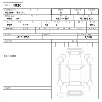 Nissan KIX лот № 4020 оценка G  с аукциона в Японии 6