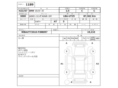 BMW 3-Series  с аукциона в Японии