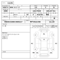 BMW 5-Series лот № 1135 оценка 3.5  с аукциона в Японии 6