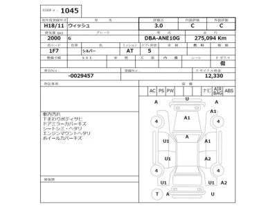 Toyota WISH  с аукциона в Японии