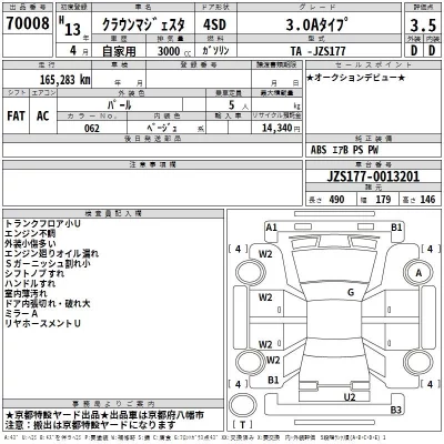 Toyota CROWN  с аукциона в Японии