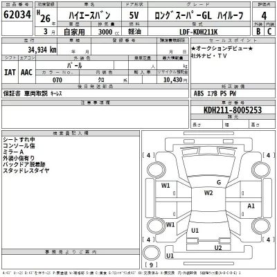 Toyota HIACE VAN  с аукциона в Японии