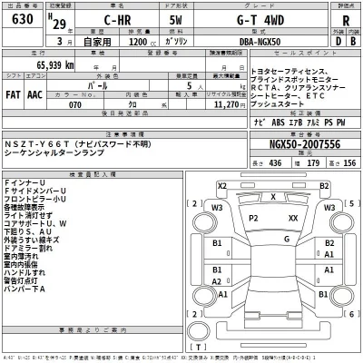 Toyota C-HR  с аукциона в Японии